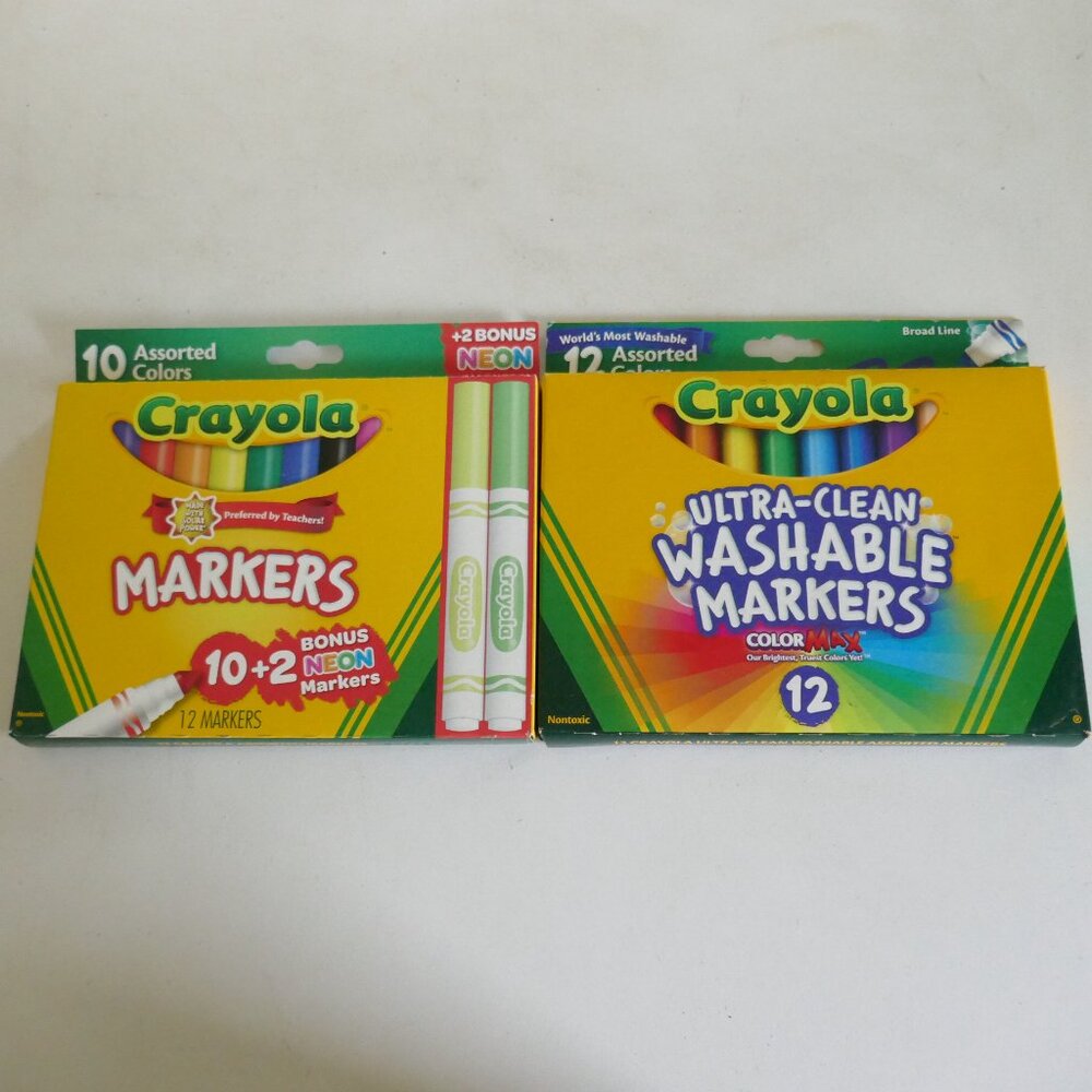 NIB 2 packs Crayola broad tip markers